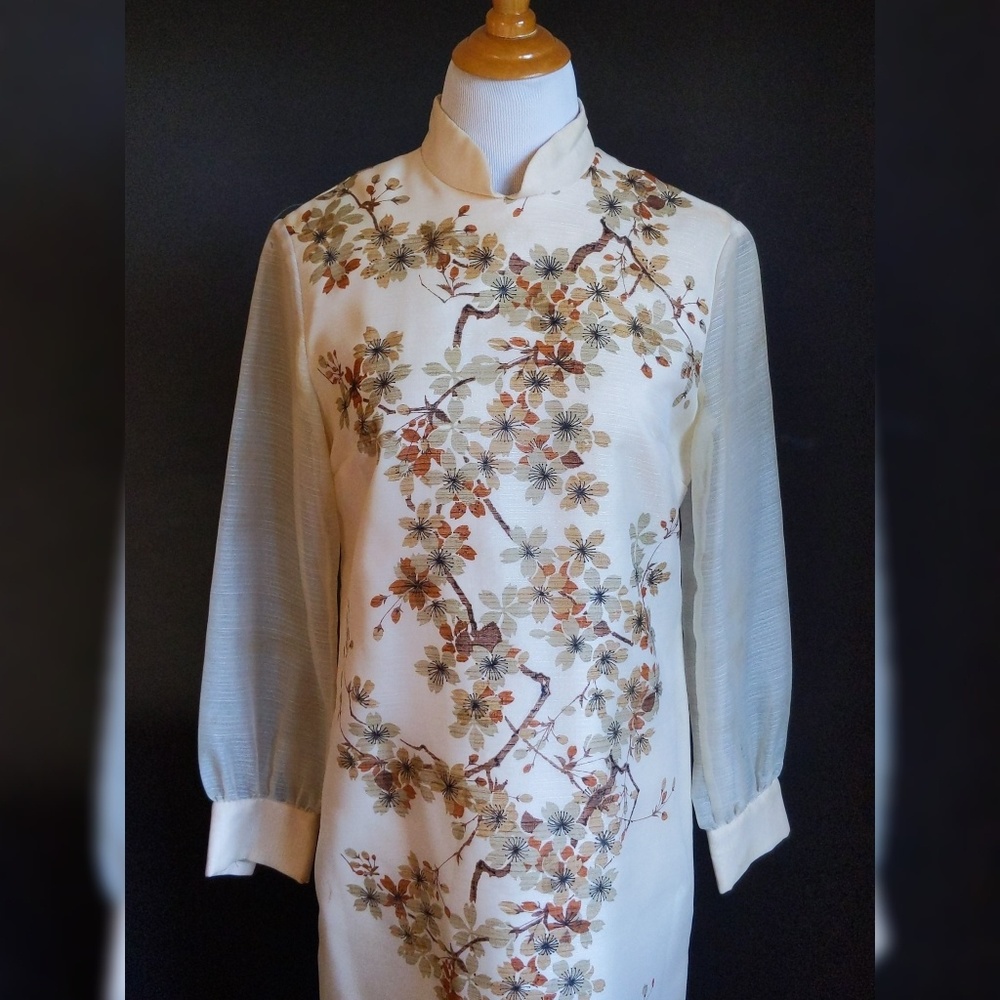 1970s Alfred Shaheen Asian Screen Printed Maxi